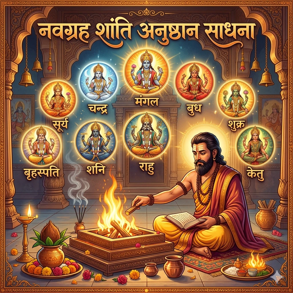 नवग्रह शांति अनुष्ठान साधना